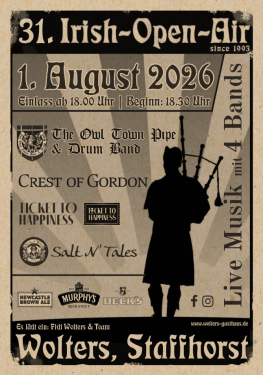 31. Irish Open Air am 01. August 2026